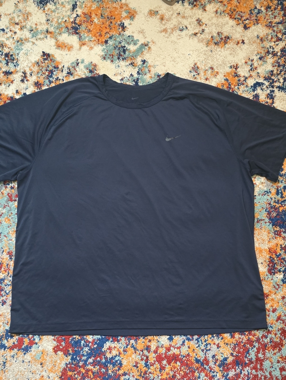 Nike Men's 4XL Navy Blue Dri-FIT Stretch Athletic Training Tee Shirt 4X